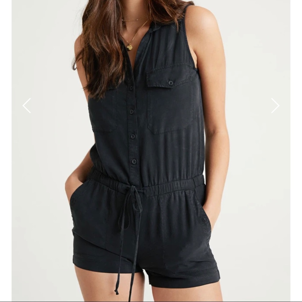 Bella Dahl Black Utility Romper